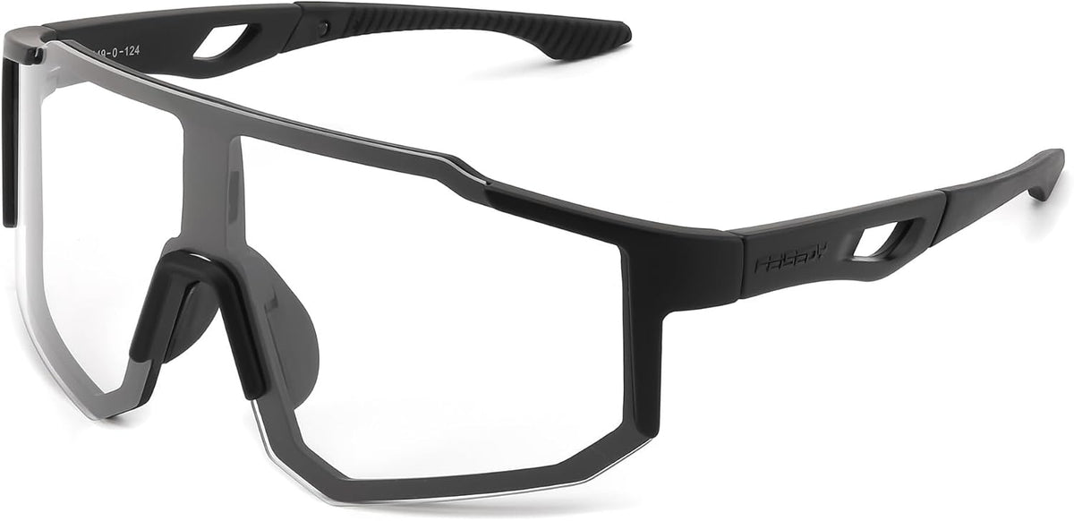 012 Transparent / 75mm | B0DTYMNTQM | FEISEDY Sports Sunglasses for Men, Women and Teens - Baseball, Biking, Cycling UV400 Protection B2388