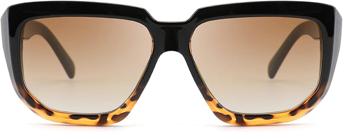 ÉÌƷͼƬ 9 | B08PD9KPH8 | FEISEDY Women Retro Square Sunglasses Trendy Shield Flat Top Shades B2717
