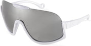 White Frame Silver Lenses / 60 Millimeters | B0CQWXVRTX | FEISEDY Sunglasses Men Women Oversized Fashion Sports Baseball Fishing Skiing Running Golf Adults Teens Half Frame B0012