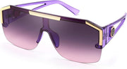Crystal Violet / 73 Millimeters | B099PF4XY1 | FEISEDY Square Oversized Sunglasses for Men Women Flat Top B2765