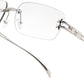 Light Grey Gradient Clear / 61 Millimeters | B0GX5ZMQPY | FEISEDY Retro Rimless Rectangle Y2K Tinted Sunglasses for Women Men B0423