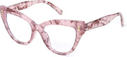 Pink Floral Frame / 63 Millimeters | B0BB2FMSYD | FEISEDY Women Oversized Blue Light Blocking Computer Glasses Fake Nerd Cat Eye Glasses Frame Anti Eyestrain B2323