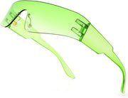 ÉÌƷͼƬ 17 | B0B1V45SXC | FEISEDY Y2K Futuristic Sunglasses Women Men Rimless One Piece Miorred B2927