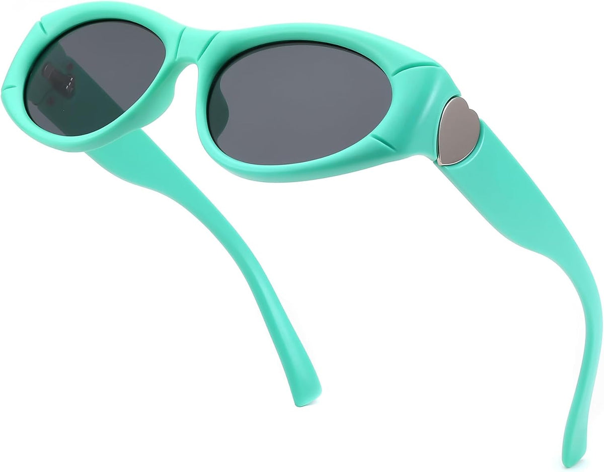 ÉÌƷͼƬ 24 | B0DHWVFXXY | FEISEDY Retro Oval Sunglasses UV400 Protection Retro Y2K Sunglasses B0234