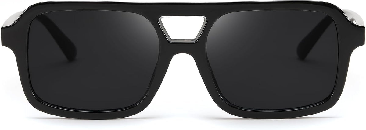 商品图片 3 | B0D446PBGN | FEISEDY Retro 70s Aviator Sunglasses for Women Men Trendy Flat Square Frame UV400 Sunglasses B0174