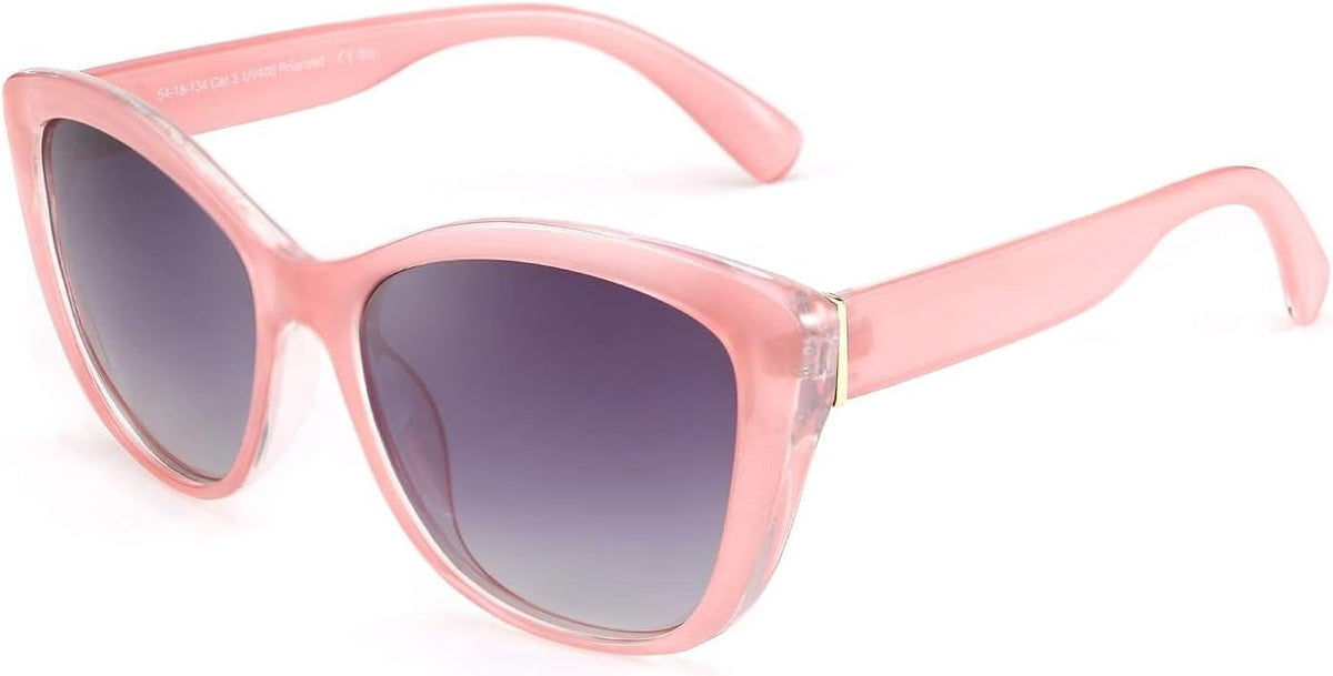 Pink / 56 Millimeters | B07MH1QK6S | FEISEDY Polarized Vintage Sunglasses American Womens Square Jackie O Cat Eye Sunglasses B2451