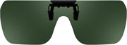 Green / 65 Millimeters | B0FX3MW982 | FEISEDY Clip-on Flip Up Rimless One Piece Sunglasses for Glasses TAC Lenses B0345