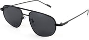 001 Black Frame/Gray Lens / 55 Millimeters | B09XDVQ35Q | FEISEDY Retro Trendy Aviator Sunglasses Women Men 90s Small Vintage Glasses Stylish Gold Metal Oval Sunglasses B2906
