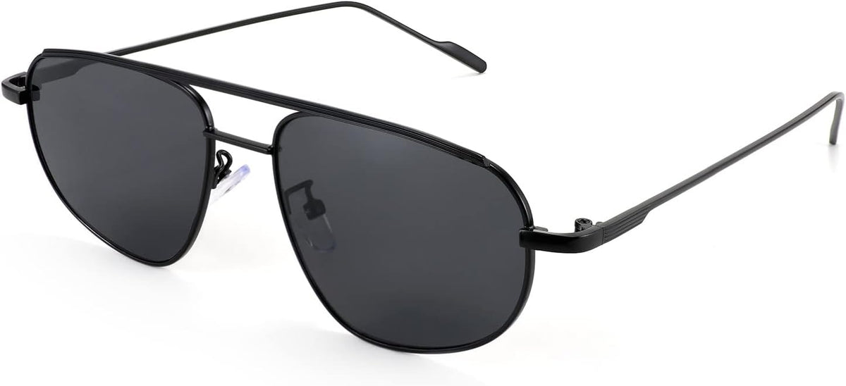 001 Black Frame/Gray Lens / 55 Millimeters | B09XDVQ35Q | FEISEDY Retro Trendy Aviator Sunglasses Women Men 90s Small Vintage Glasses Stylish Gold Metal Oval Sunglasses B2906