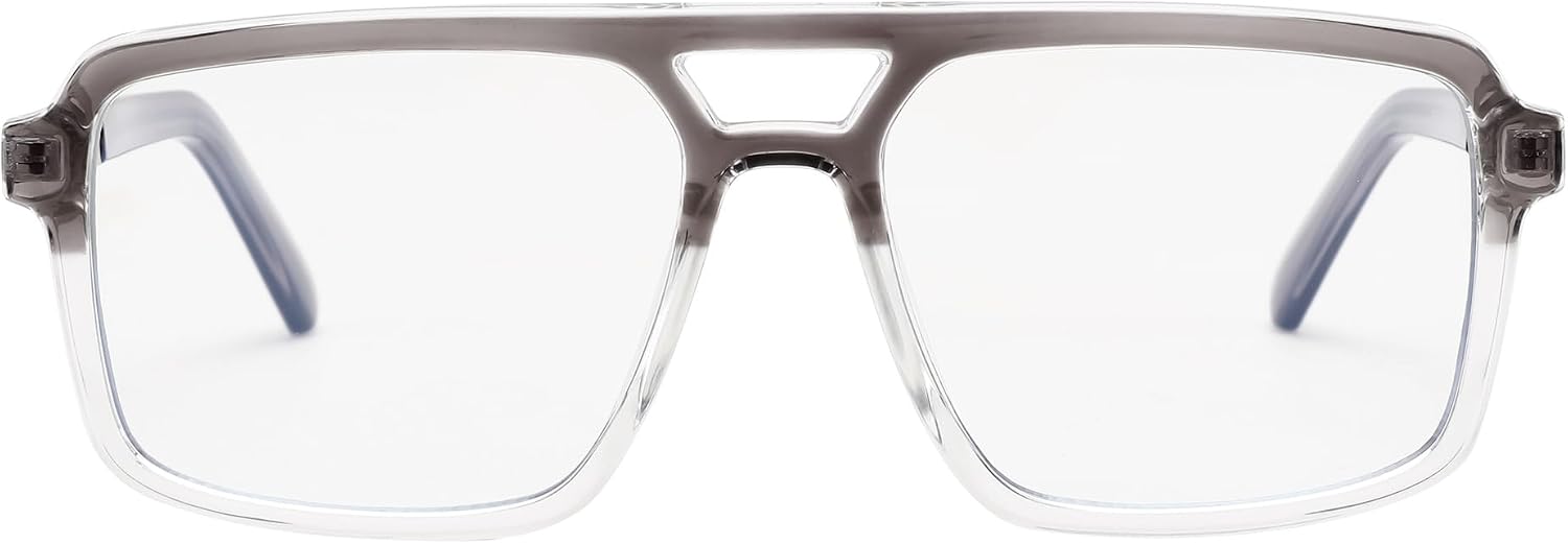 商品图片 23 | B0D9NJ18RZ | FEISEDY Retro Aviator Square Blue Light Glasses for Men Women B0209