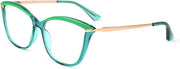 Green / 52 Millimeters | B096LSK611 | FEISEDY Blue Light Blocking Glasses Computer Glasses Women Men Cateye TR90 Frame B2772