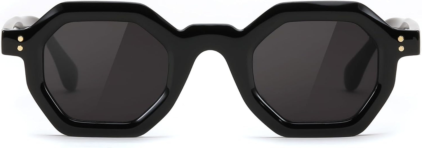 商品图片 18 | B0CSJQ26W8 | FEISEDY Octagon Sunglasses for Women - Thick Frame Fashion Rectangle Sun Glasses - Summer UV400 Protection