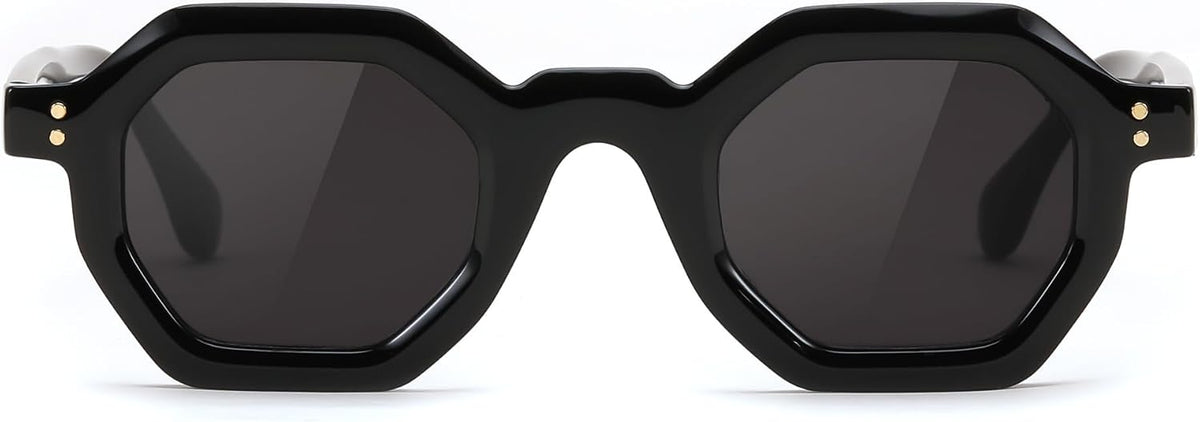 ÉÌƷͼƬ 18 | B0CSJQ26W8 | FEISEDY Octagon Sunglasses for Women - Thick Frame Fashion Rectangle Sun Glasses - Summer UV400 Protection