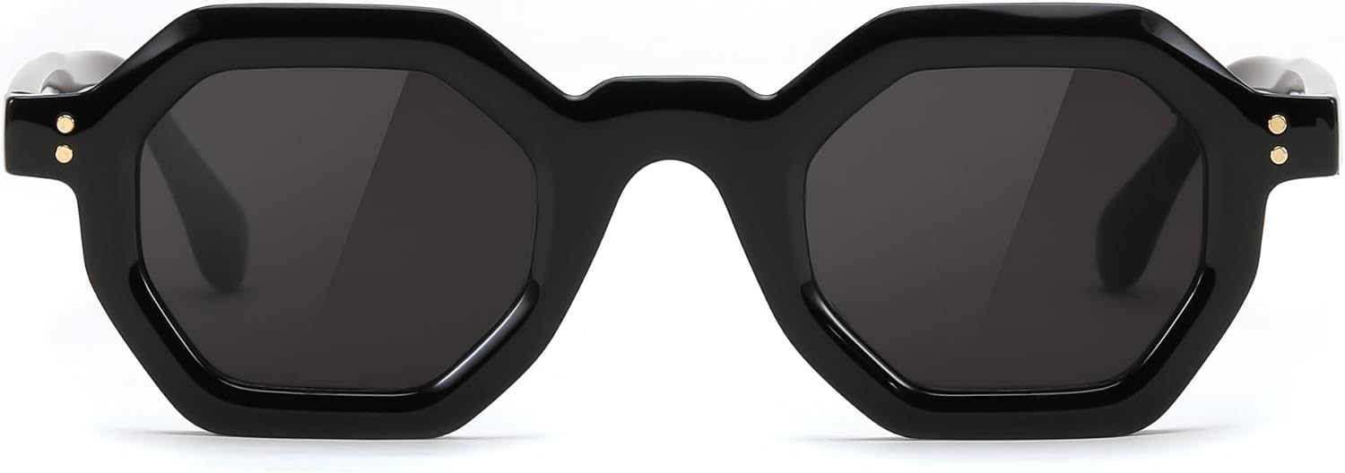商品图片 18 | B0CSJQ26W8 | FEISEDY Octagon Sunglasses for Women - Thick Frame Fashion Rectangle Sun Glasses - Summer UV400 Protection