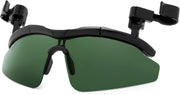 Green / Large | B0H5C3ZS1Y | FEISEDY Polarized Clip On Sunglasses,Clip Cap Sports Sunglasses,UV400 Sunglasses for Mens Womens Fishing Cycling Hiking B0356