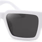 White/Black / 56 Millimeters | B0GD626FXS | FEISEDY Retro Trendy Rectangle Polarized Sunglasses for Women Men,Classic Narrow Square Sun Glasses B0314