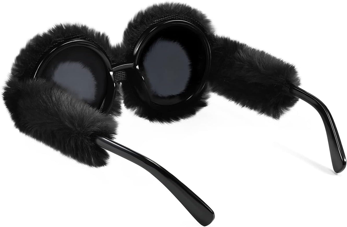 ÉÌƷͼƬ 84 | B09PN9V5N6 | FEISEDY Sunglasses Women Plush Fuzzy Soft Velvet Party Masquerade B2877