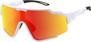 White Frame Red Mirrored Lens / Large | B0CTQBSDZD | FEISEDY Polarized Sports Sunglasses for Men Women, Baseball Cycling Fishing Sunglasses UV400 Protection B0134