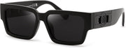 Black/Black / 56 Millimeters | B0GD5LTX9C | FEISEDY Retro Trendy Rectangle Polarized Sunglasses for Women Men,Classic Narrow Square Sun Glasses B0314