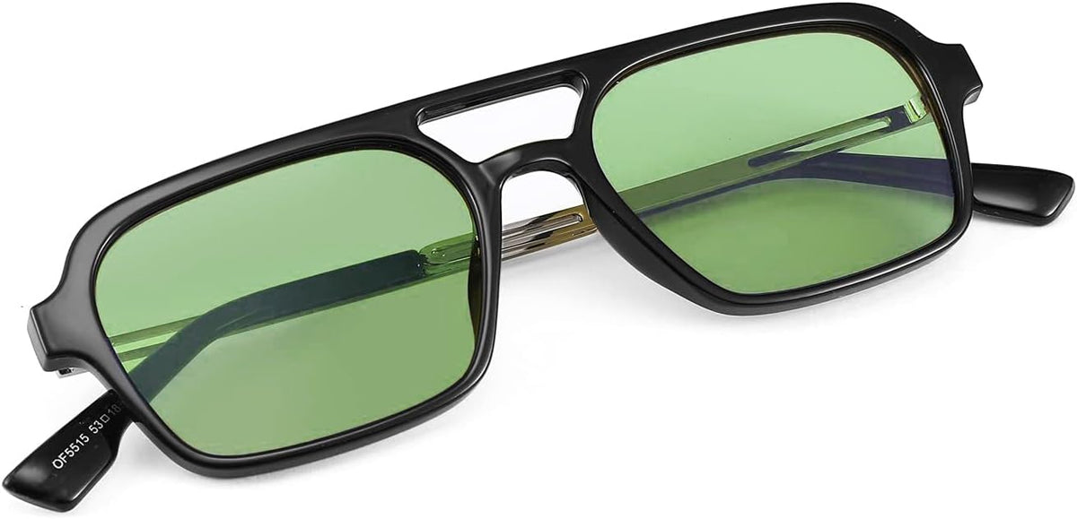 ÉÌƷͼƬ 50 | B0925V3NP4 | FEISEDY Vintage Square 70s Flat Aviator Sunglasses Women Men Metal Design Shades B2752
