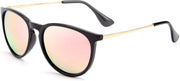 Pink / 55 Millimeters | B0836DRWP7 | FEISEDY Polarized Sunglasses Women Men Vintage Round Classic Mirrored Sun Glasses B2571