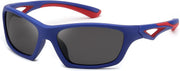 Blue Frame Grey Lens / Medium | B0D1GDJ86D | FEISEDY Kids Polarized Sunglasses TR90 Sports Cycling Glasses UV400 for Boys Girls Age 3-10 B0160