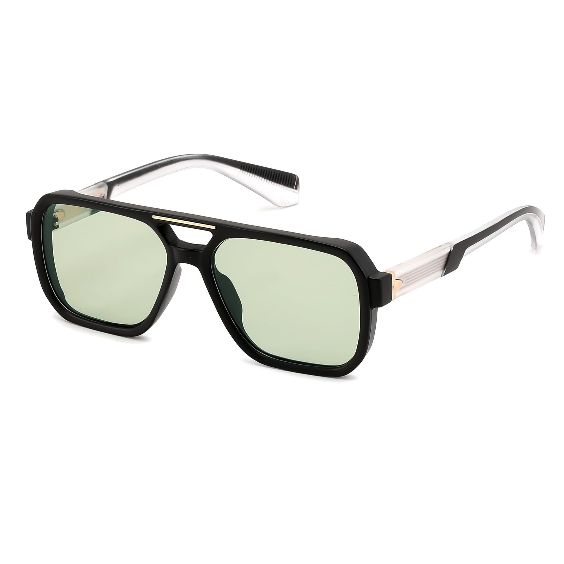 FEISEDY Retro Square Aviator Sunglasses for Men Women B0390 | Perfect for larger faces, Iconic 70s style, Military-grade 100%