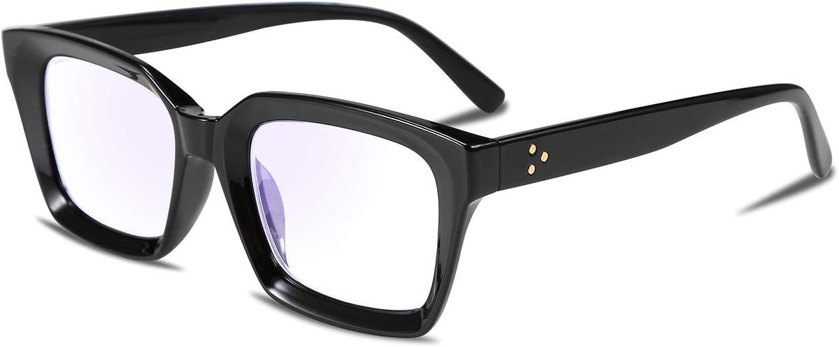 Black / 2.5 x | B07TBNCMHW | FEISEDY Retro Square Blue Light Blocking Reading Glasses B2479
