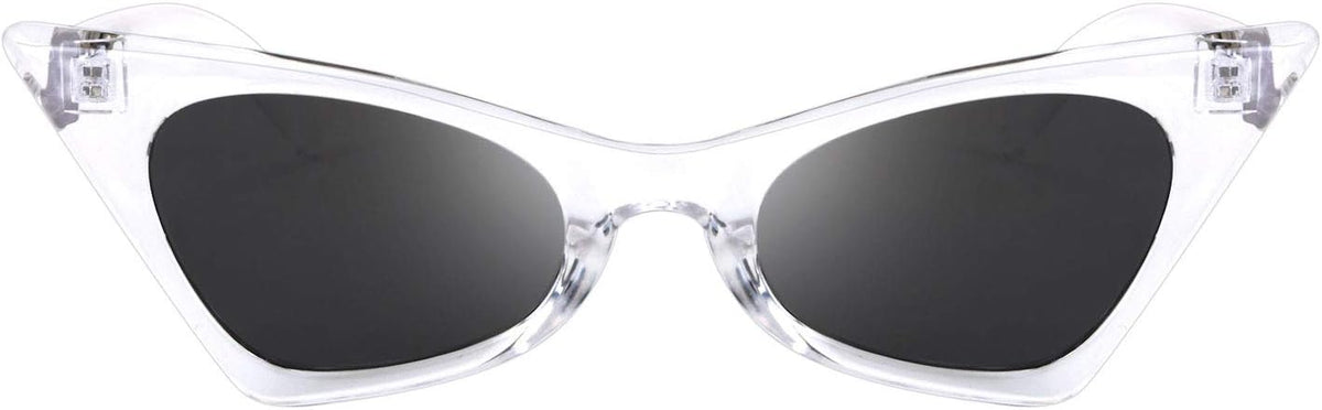 05 Transparent / 47 Millimeters | B08DFCWY4L | FEISEDY Small Cat Eye Sunglasses Vintage Square Shade Women Eyewear B2291