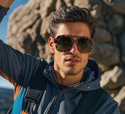 ÉÌƷͼƬ 17 | B09KV1MSHN | FEISEDY Aviator Sunglasses For Women Men Square Chunky Trendy Eyewear B2846