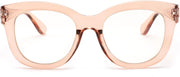 Transparent Tea / 50 Millimeters | B0DSP4KYZ2 | FEISEDY Retro Blue Light Glasses for Women Men, Thick Square Glasses Blue Light Blocking, Anti Glare Digital &Eyestrain B0278