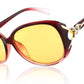 Wine Yellow Lens / 58 Millimeters | B09VSNZKSM | FEISEDY Oversized Polarized Sunglasses Women Men Large Shades B2730