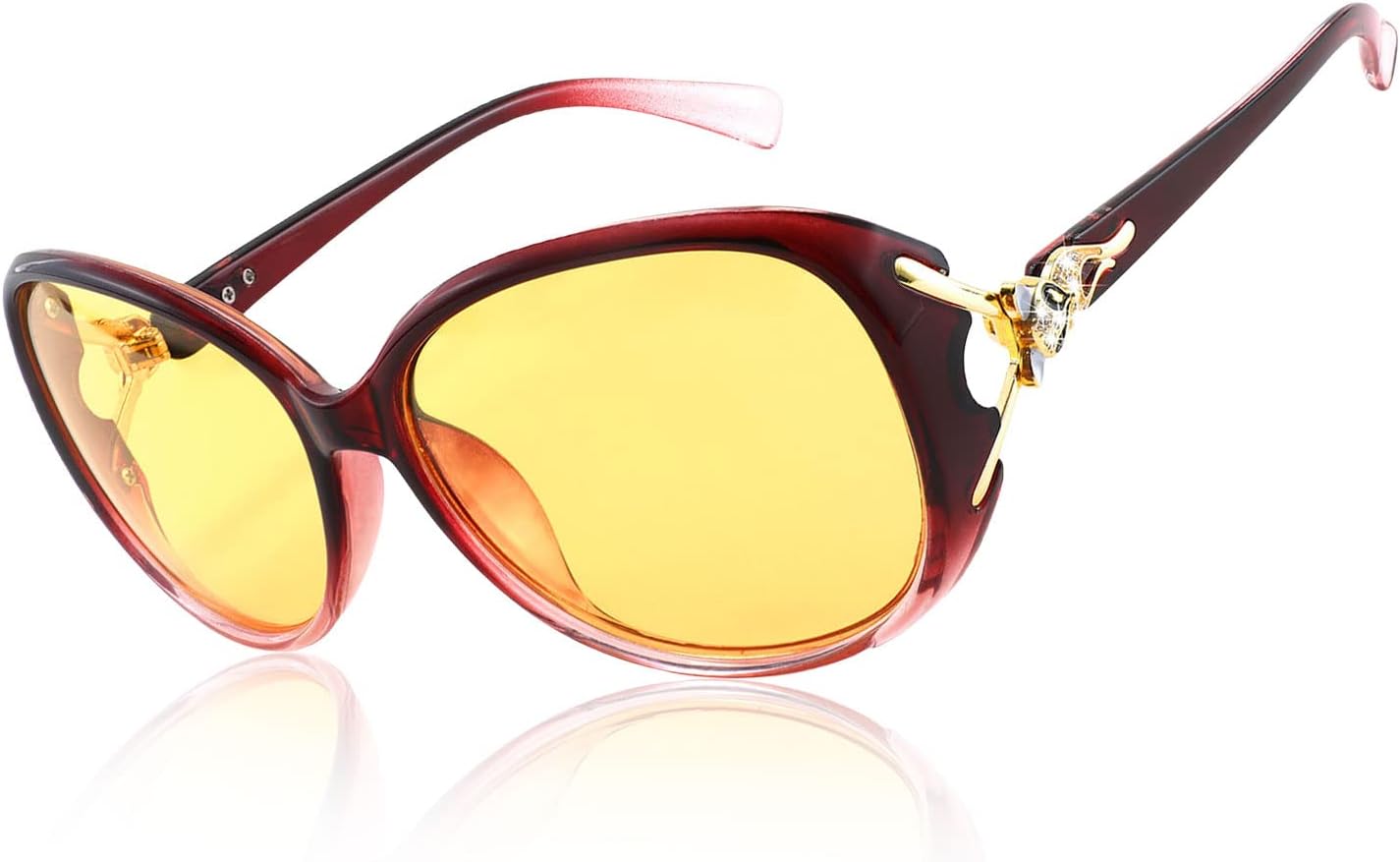 Wine Yellow Lens / 58 Millimeters | B09VSNZKSM | FEISEDY Oversized Polarized Sunglasses Women Men Large Shades B2730