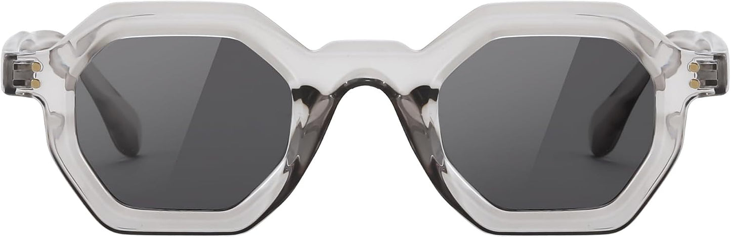 商品图片 34 | B0CSJQ26W8 | FEISEDY Octagon Sunglasses for Women - Thick Frame Fashion Rectangle Sun Glasses - Summer UV400 Protection