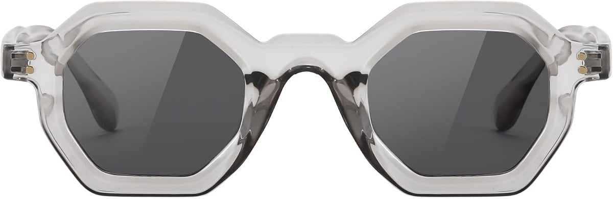 ÉÌƷͼƬ 34 | B0CSJQ26W8 | FEISEDY Octagon Sunglasses for Women - Thick Frame Fashion Rectangle Sun Glasses - Summer UV400 Protection