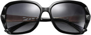 ÉÌƷͼƬ 90 | B079GSTW1D | FEISEDY Polarized Women Square Sunglasses Sparkling Composite Shiny Frame B2289