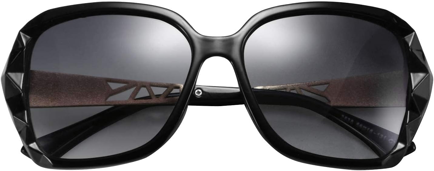 商品图片 81 | B079GT4RXH | FEISEDY Polarized Women Square Sunglasses Sparkling Composite Shiny Frame B2289