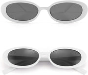 ÉÌƷͼƬ 18 | B09CPPH1XH | FEISEDY Retro 90s Oval Small Sunglasses Women Men Trendy Sunglasses Tinted Glasses B2801