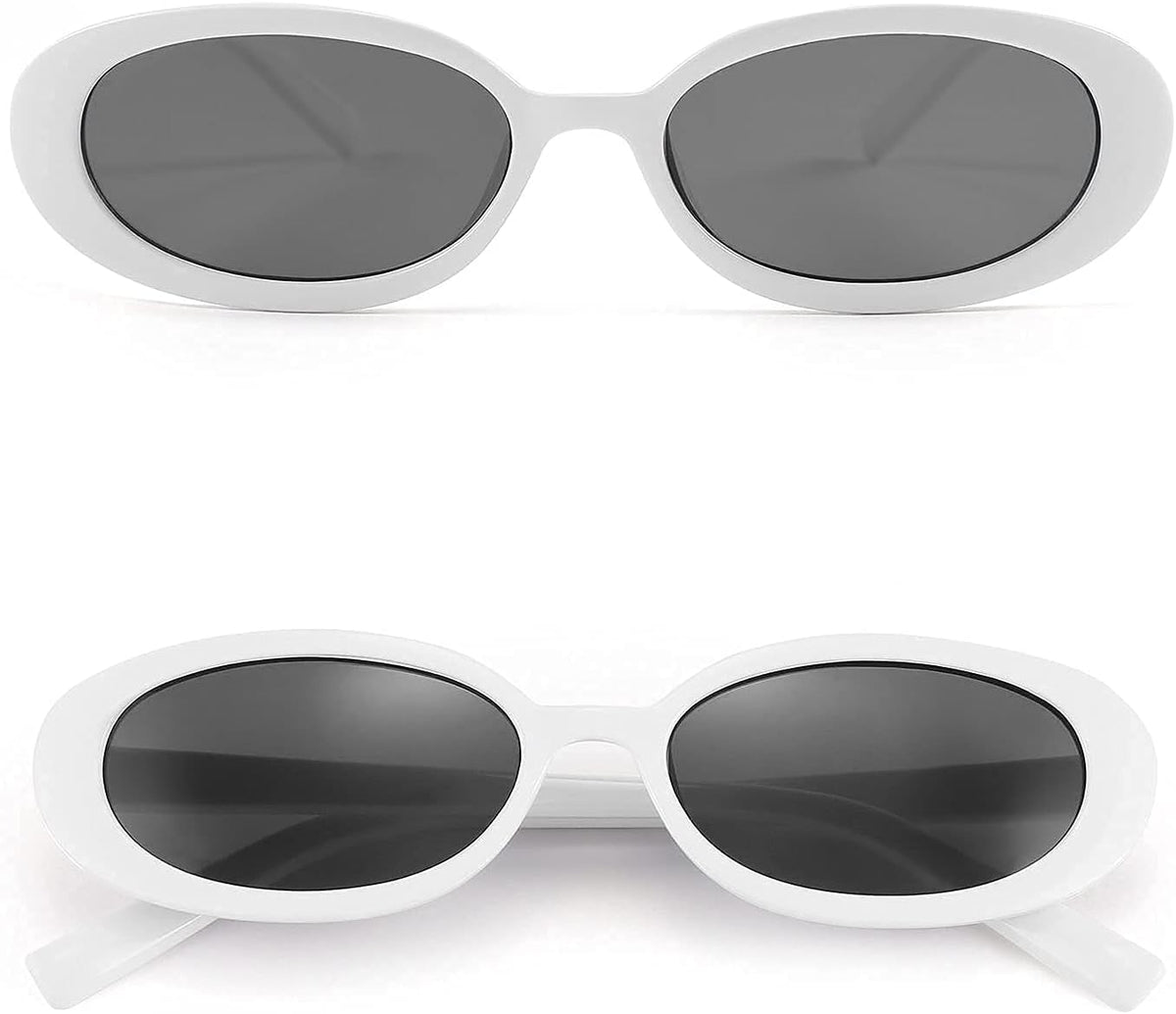 ÉÌƷͼƬ 18 | B09CPPH1XH | FEISEDY Retro 90s Oval Small Sunglasses Women Men Trendy Sunglasses Tinted Glasses B2801