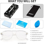 商品图片 18 | B0BYCYNXHJ | FEISEDY Lightweight Pilot Glasses Frame Blue Light Blocking Glasses Women Men Oversized Square Computer Glasses B2387
