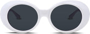 ÉÌƷͼƬ 21 | B074H8KFSZ | FEISEDY Sunglasses White Oval Clout Goggles for Women Men Retro Round Trendy Rimmed Clueless Costume Frame B2253