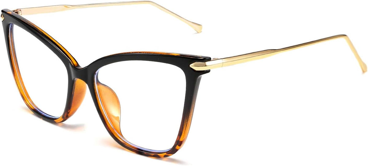 ÉÌƷͼƬ 38 | B085VSD2L3 | FEISEDY Oversized Cat Eye Glasses Frame Blue Light Blocking Eyewear for Women B2589