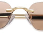 商品图片 14 | B0CY2Q4VW1 | FEISEDY Rimless Sunglasses Y2K Retro Small Narrow Rectangle Shades B2643
