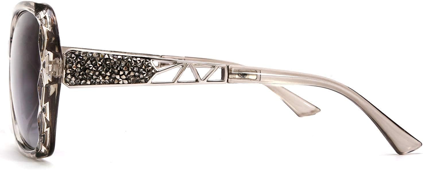 商品图片 99 | B079GT4RXH | FEISEDY Polarized Women Square Sunglasses Sparkling Composite Shiny Frame B2289