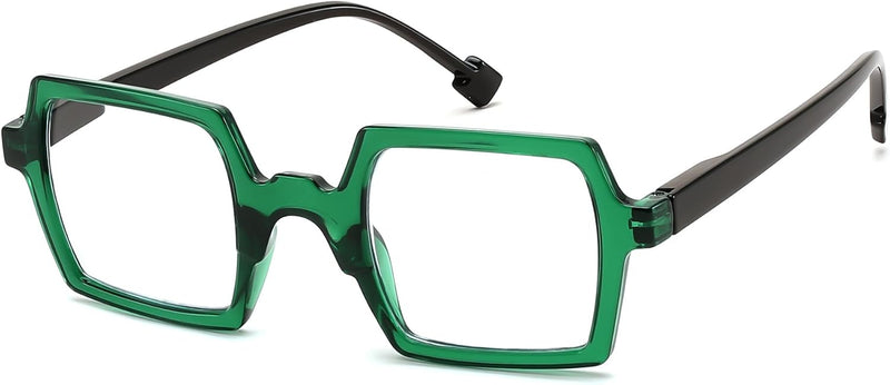 Green / 2.5 x | B0DNFLF6CC | FEISEDY Fashion Blue Light Reading Glasses for Women Square Retro Anti- Glare Digital Eyestrain Readers B0261