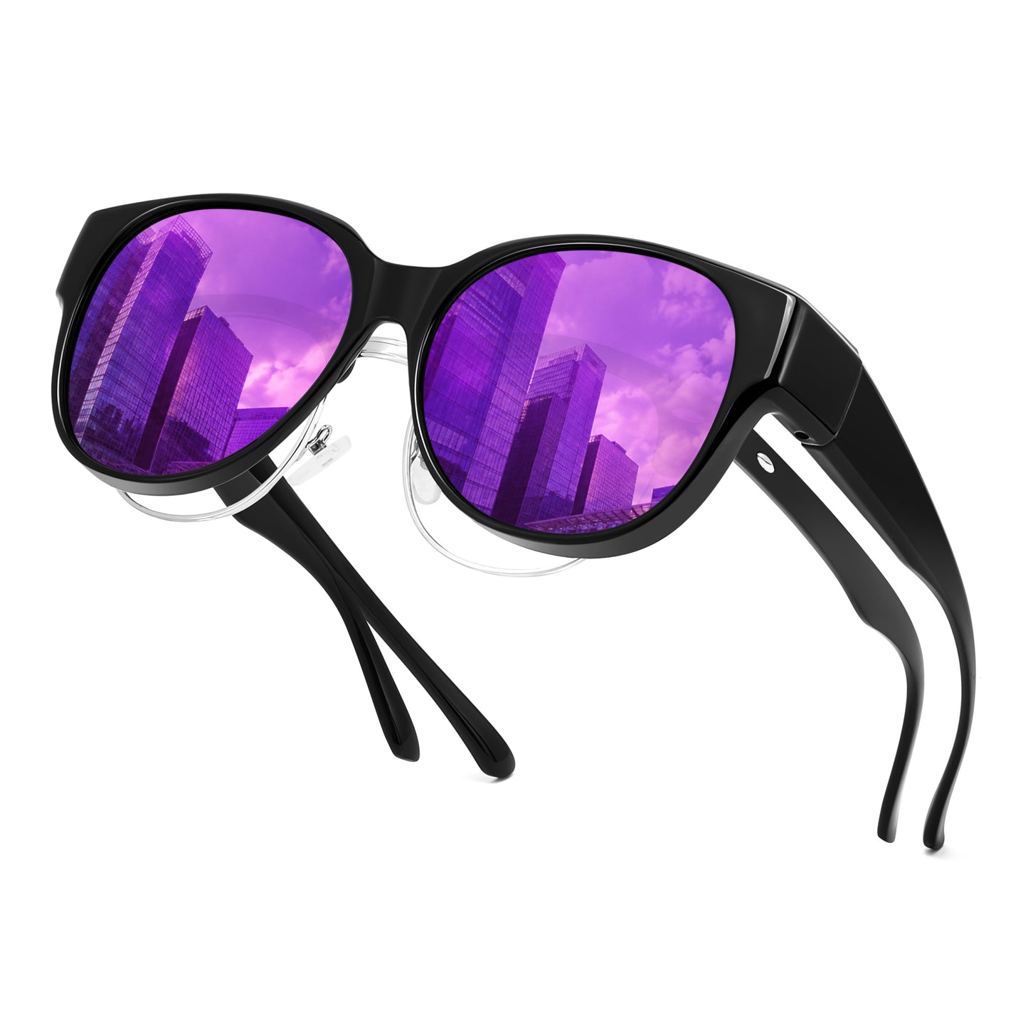 FEISEDY Fit Over Glasses Polarized Sunglasses, UV400 Protection for Driving & Outdoor Activities B0328