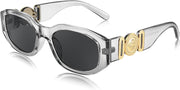Transparent Gray Frame/Gray Lens / 54 Millimeters | B0C98Z1GDY | FEISEDY Retro Trendy Rectangle Sunglasses Women Men Narrow Shades B2322