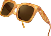 Orange Leopard / 51 Millimeters | B0BMQ1X8T3 | FEISEDY Vintage Butterfly Sunglasses Designer Luxury Sun Glasses B2486