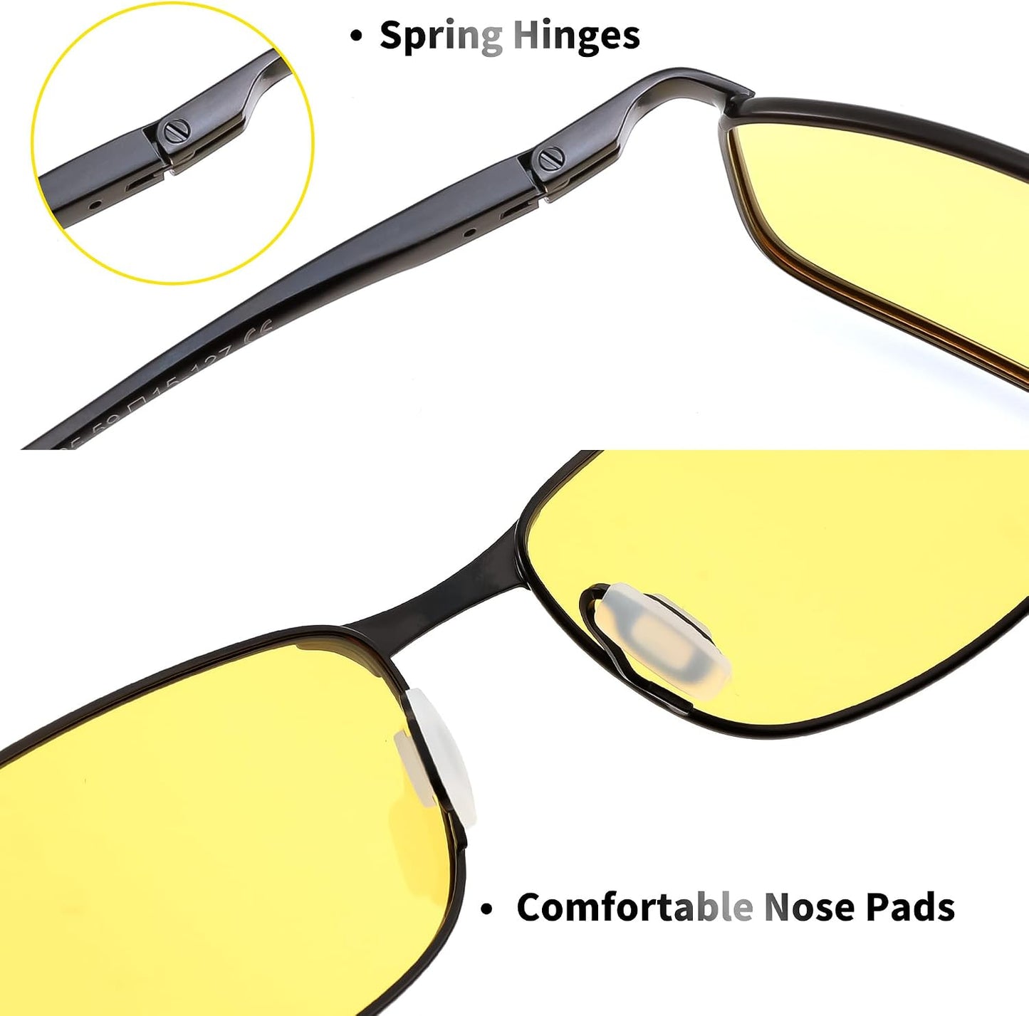 商品图片 51 | B07GSRV2H5 | FEISEDY Rectangle Polarized Square Sunglasses for Men Women B2444