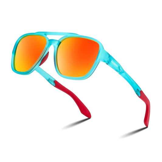 FEISEDY Retro Aviator Polarized Sunglasses Women Men Outdoors B0260 | HD TAC lenses, 100% UV400 protection, Lightweight TR90 